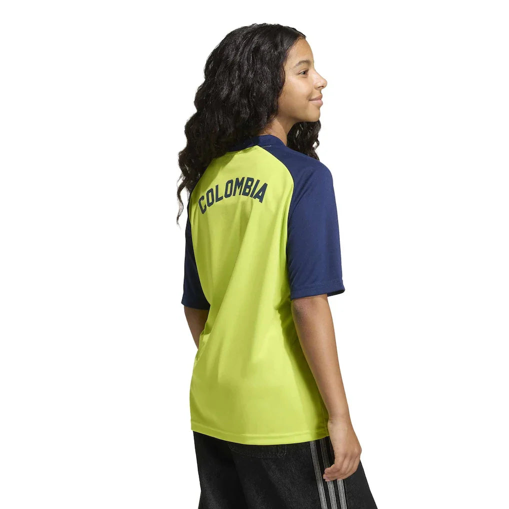 Colombia National Team adidas Youth 2026 Pre-Match Top - Yellow