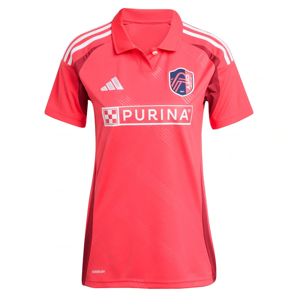 Cedric Teuchert St. Louis City SC adidas Women's 2025 Forever CITY Red Replica Player Jersey - Pink