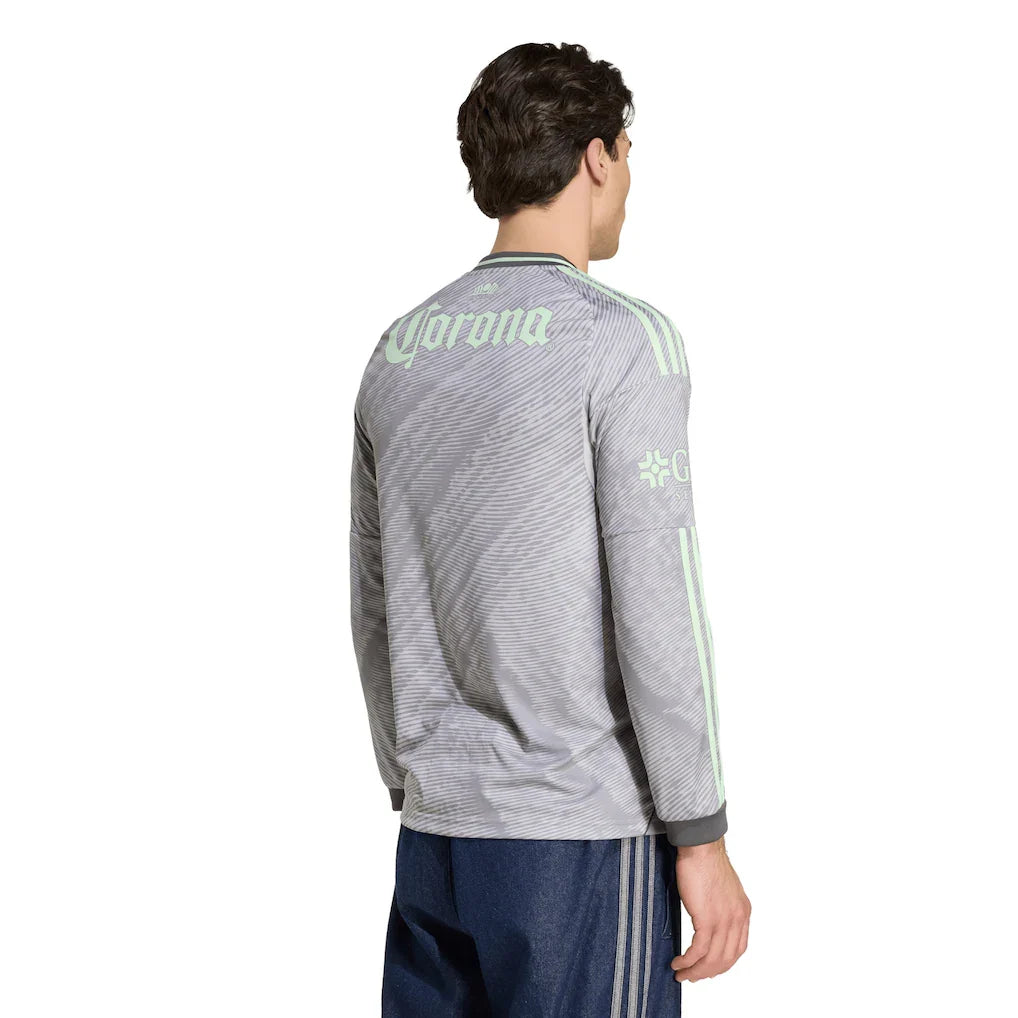 Club America adidas 2025/26 Third Replica Long Sleeve Jersey - Gray