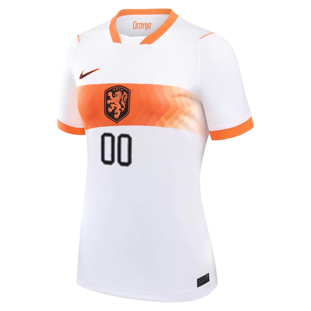 Netherlands National Team Nike Women's 2026 Away Stadium Replica Custom Jersey - White