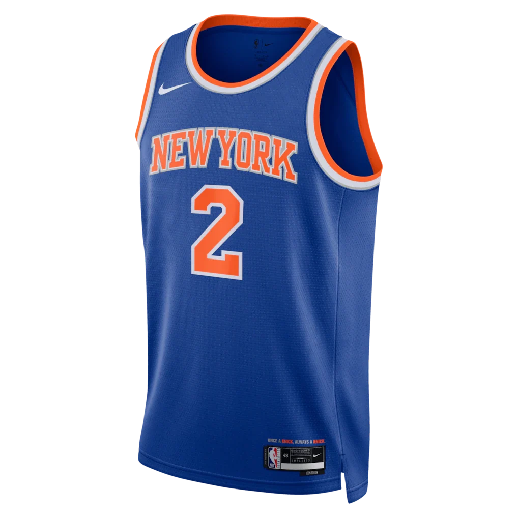 Miles McBride New York Knicks Nike Unisex 2026 NBA Finals Patch Swingman Jersey - Icon Edition - Blue
