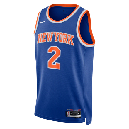 Miles McBride New York Knicks Nike Unisex 2026 NBA Finals Patch Swingman Jersey - Icon Edition - Blue