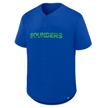 Seattle Sounders FC Fanatics Maximum Intensity Button-Up Jersey  - Blue