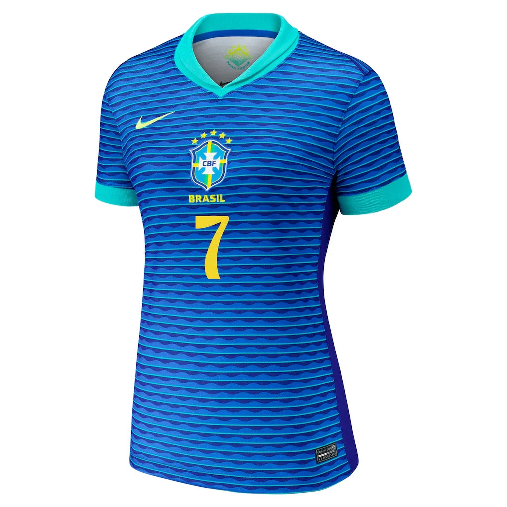 Vini Jr. Brazil National Team Nike Women's 2024 Away Replica Jersey - Blue