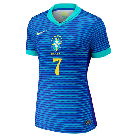 Vini Jr. Brazil National Team Nike Women's 2024 Away Replica Jersey - Blue