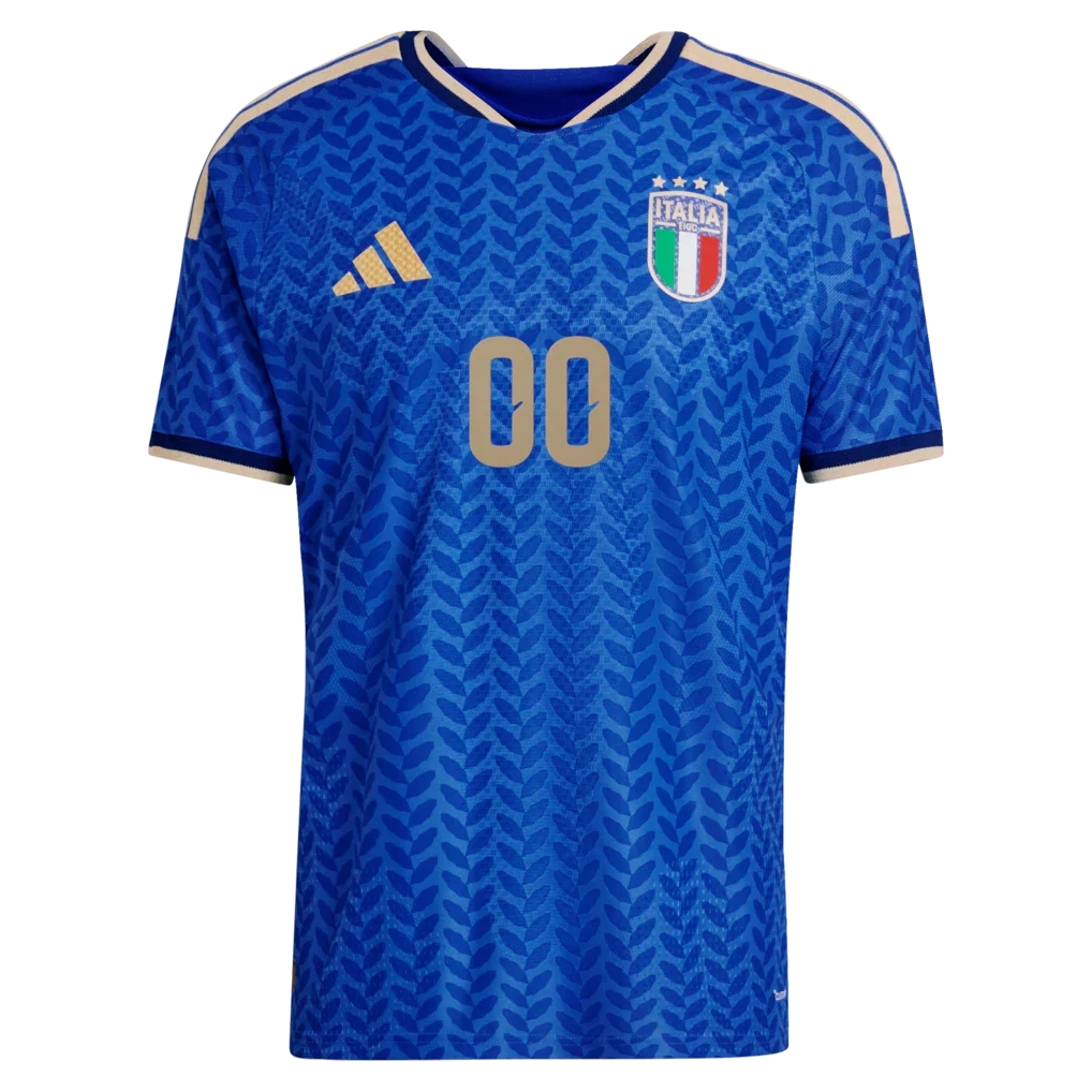 Italy National Team adidas 2026 Home On-Field Authentic Custom Jersey - Blue