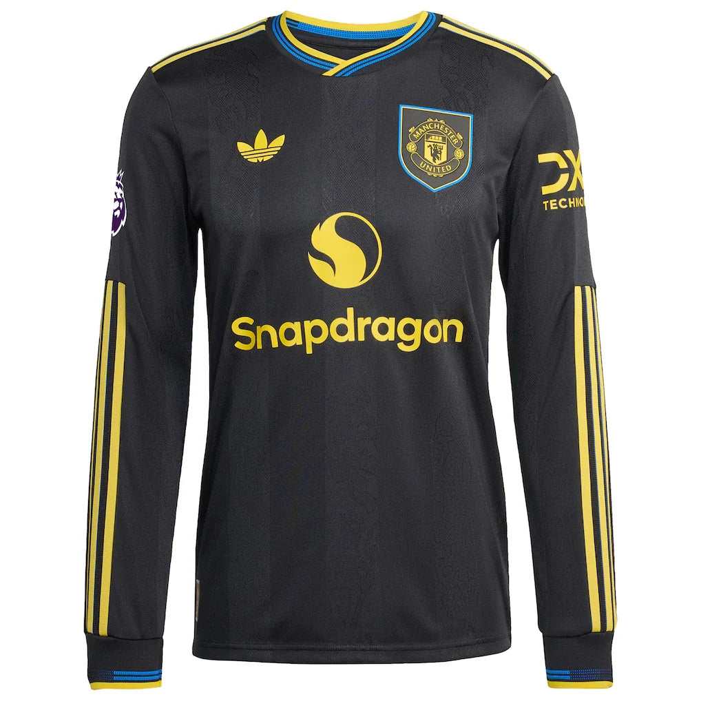Mason Mount Manchester United adidas 2025/26 Third Authentic Long Sleeve Player Jersey - Black