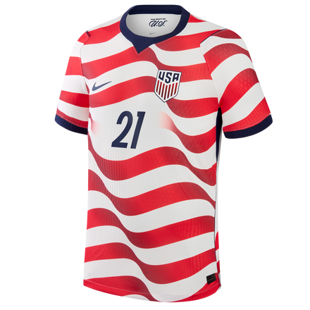 Timothy Weah USMNT Nike 2026 Home Match Authentic Jersey - White