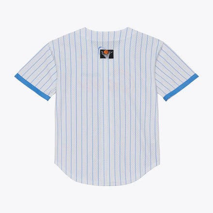 Cleveland Cavaliers Mitchell & Ness Head Coach Pinstripe Mesh Full-Button Baseball Jersey - White