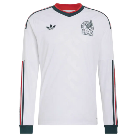 Mexico National Team adidas 2026 Away Replica Long Sleeve Jersey - White