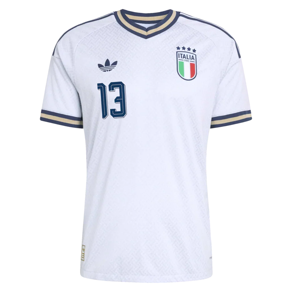Riccardo Calafiori Italy National Team adidas 2026 Away On-Field Authentic Jersey - Light Blue