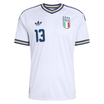 Riccardo Calafiori Italy National Team adidas 2026 Away On-Field Authentic Jersey - Light Blue