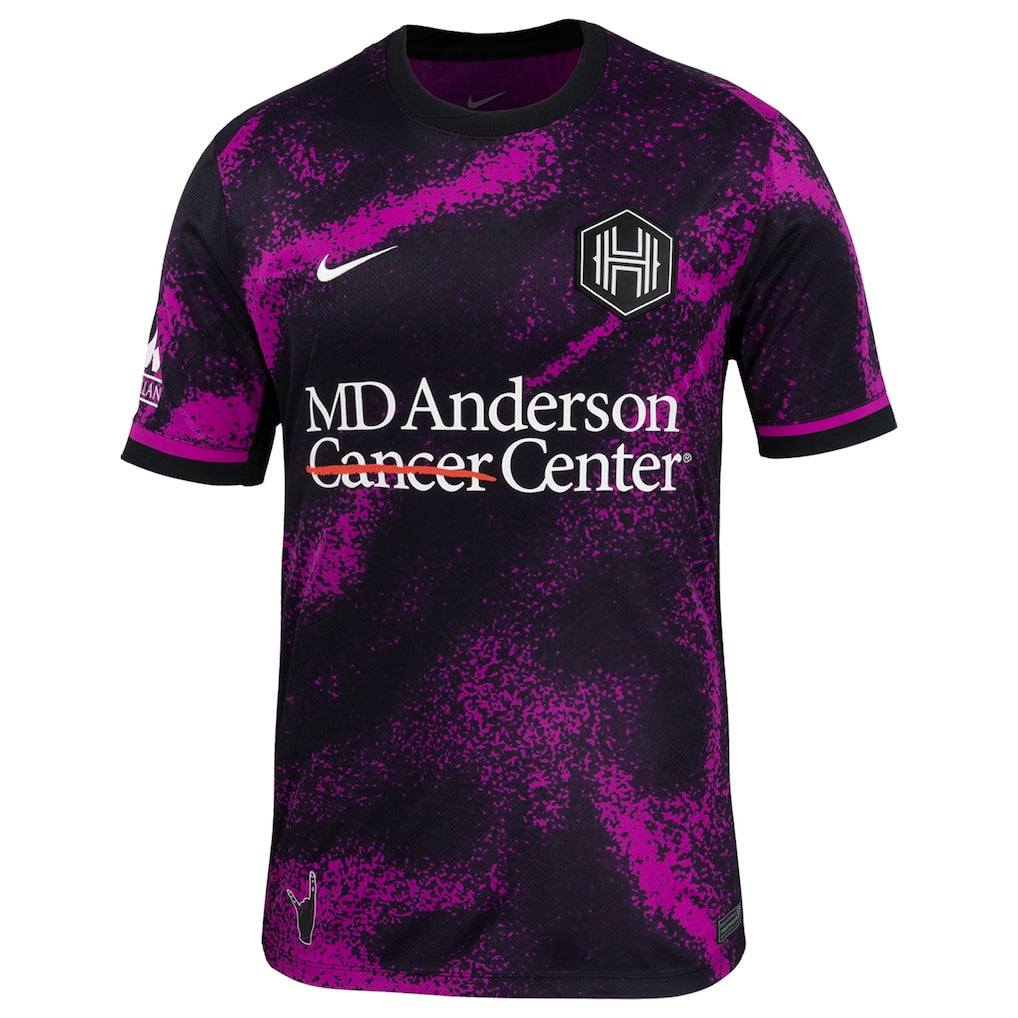 Houston Dash Nike 2025 The Cosmic Storm Kit Stadium Replica Jersey - Black/Purple