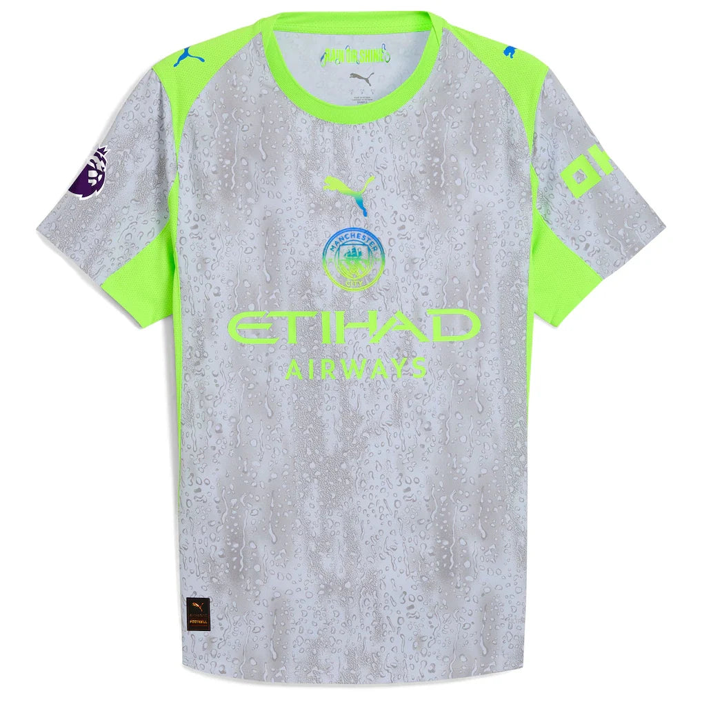 Manchester City Puma 2025/26 Third Authentic Custom Jersey - Green/Neon Green