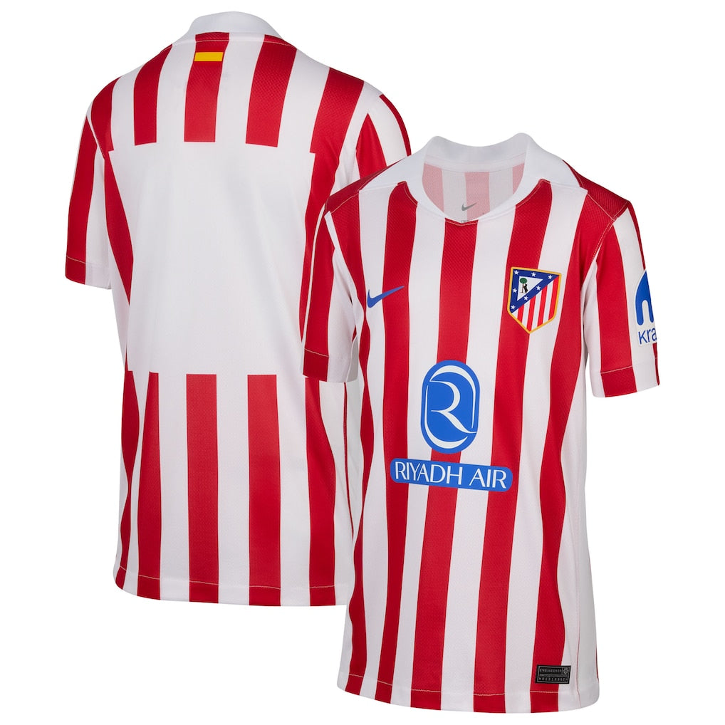 Atletico de Madrid Nike Youth 2025/26 Home Replica Jersey - Red