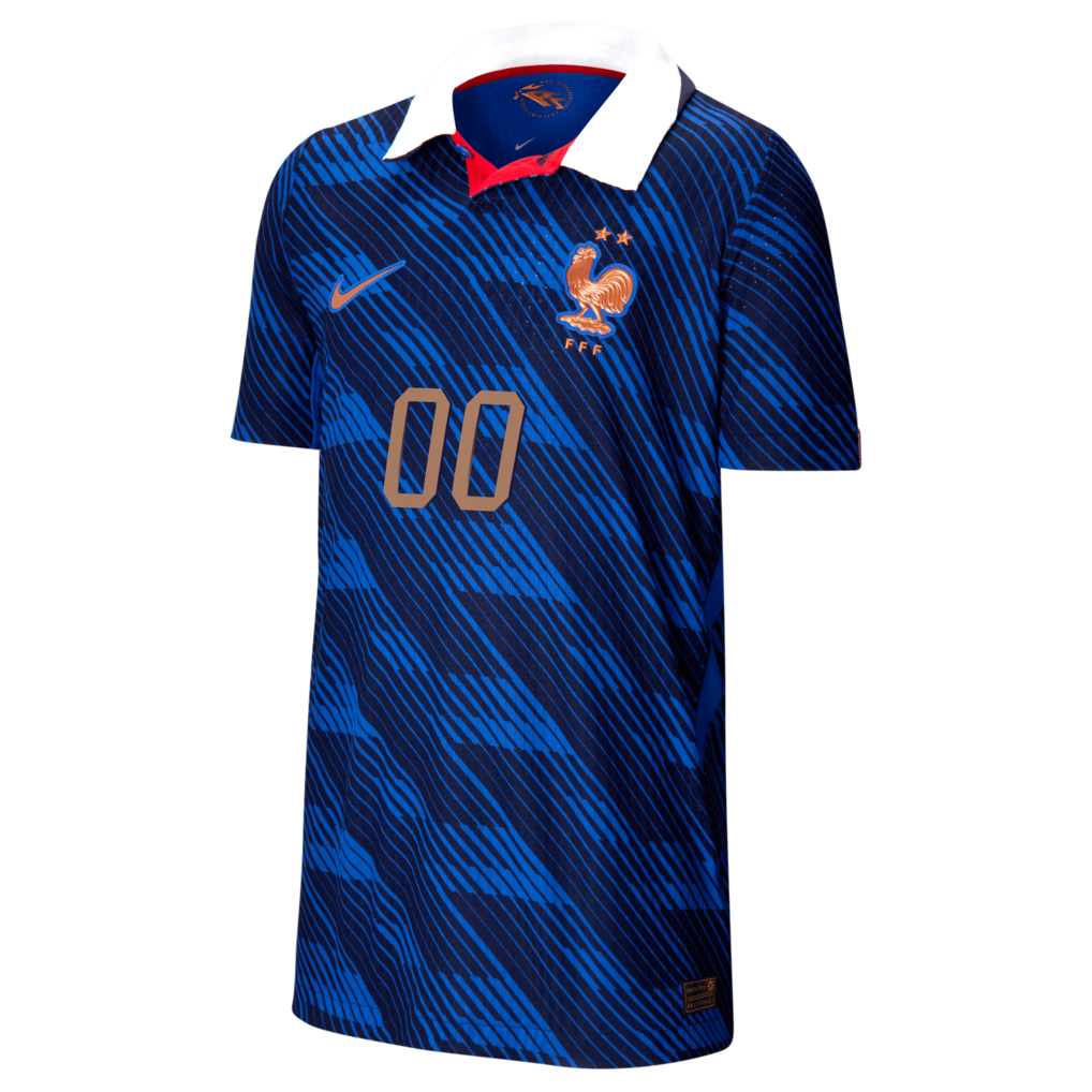 France National Team Nike Youth 2026 Home Match Authentic Custom Jersey - Blue