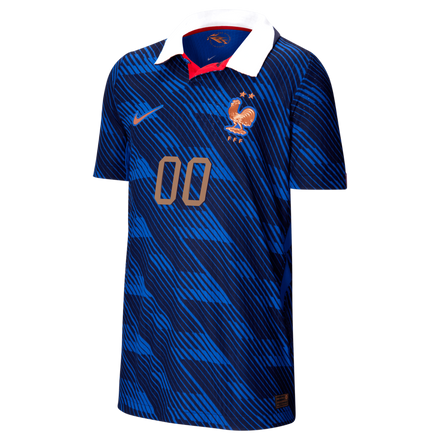 France National Team Nike Youth 2026 Home Match Authentic Custom Jersey - Blue