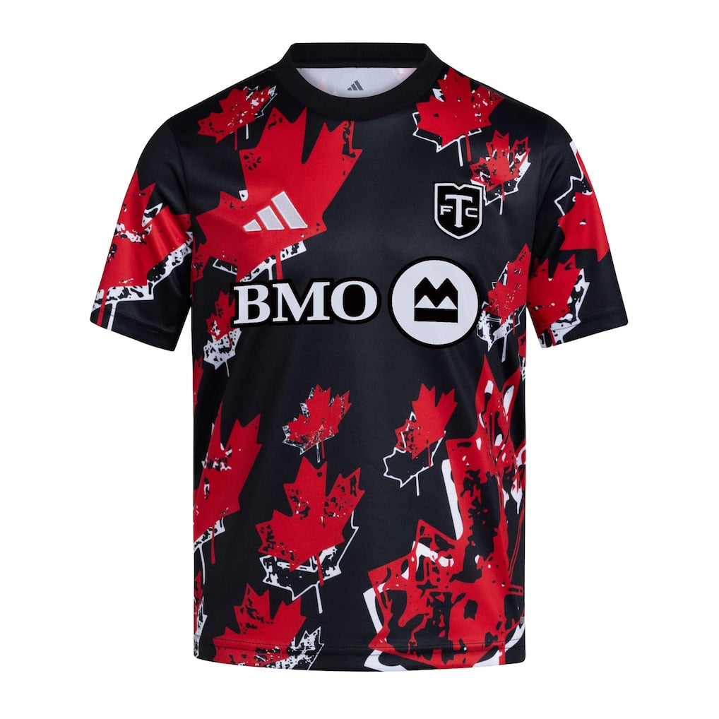 Toronto FC adidas Youth 2026 Canadian Pre-Match Jersey - Black