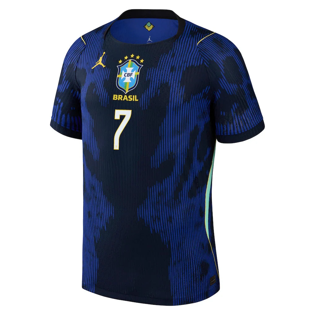 Vinicius Junior Brazil National Team Jordan Brand 2026 Away Match Authentic Jersey - Blue
