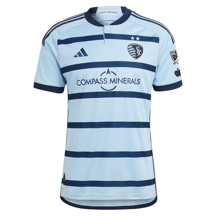 Sporting Kansas City adidas 2023 Hoops 4.0 Authentic Custom Jersey - Light Blue