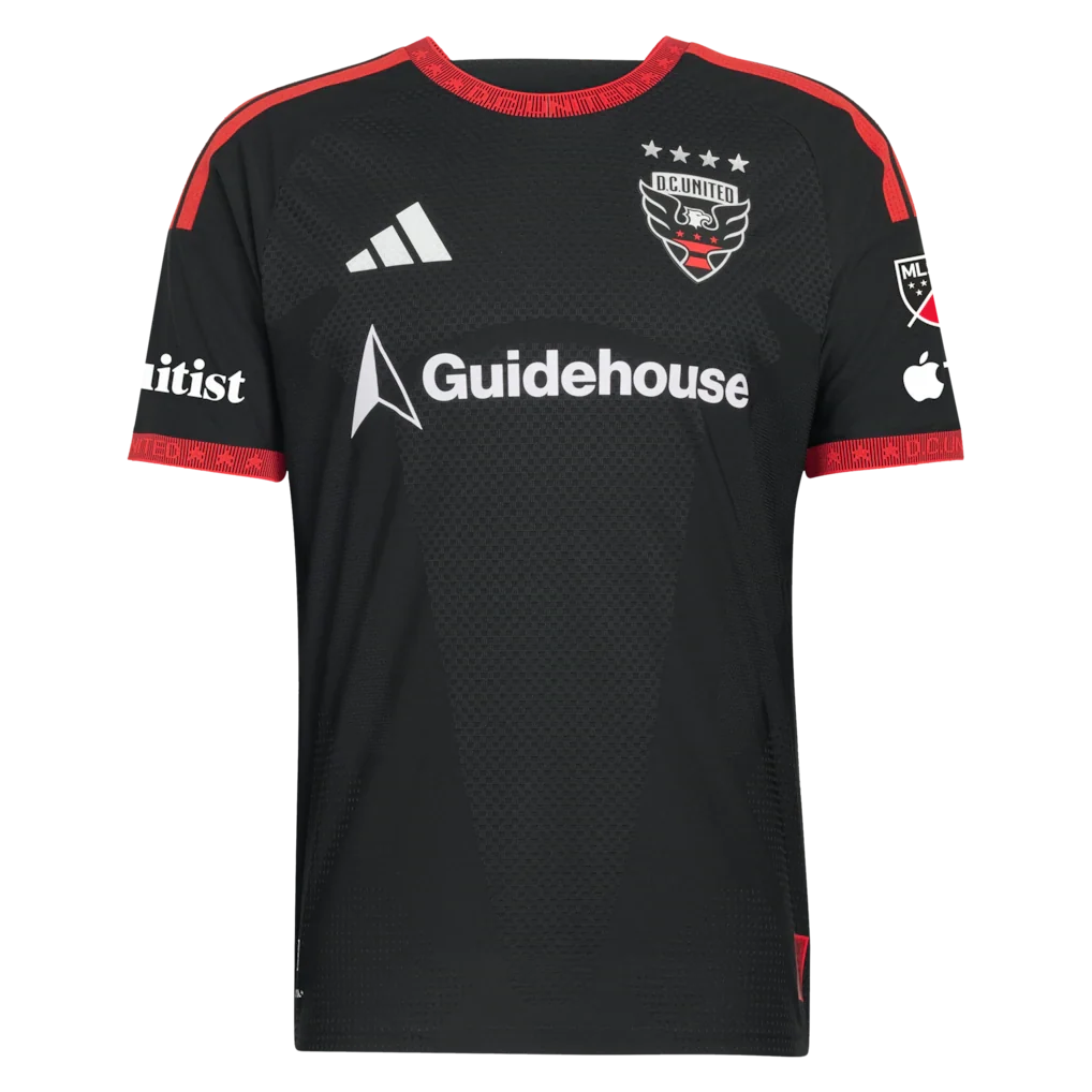 Gabriel Pirani D.C. United adidas  2026 Black-and-Red Kit On-Field Authentic Patch Jersey - Black