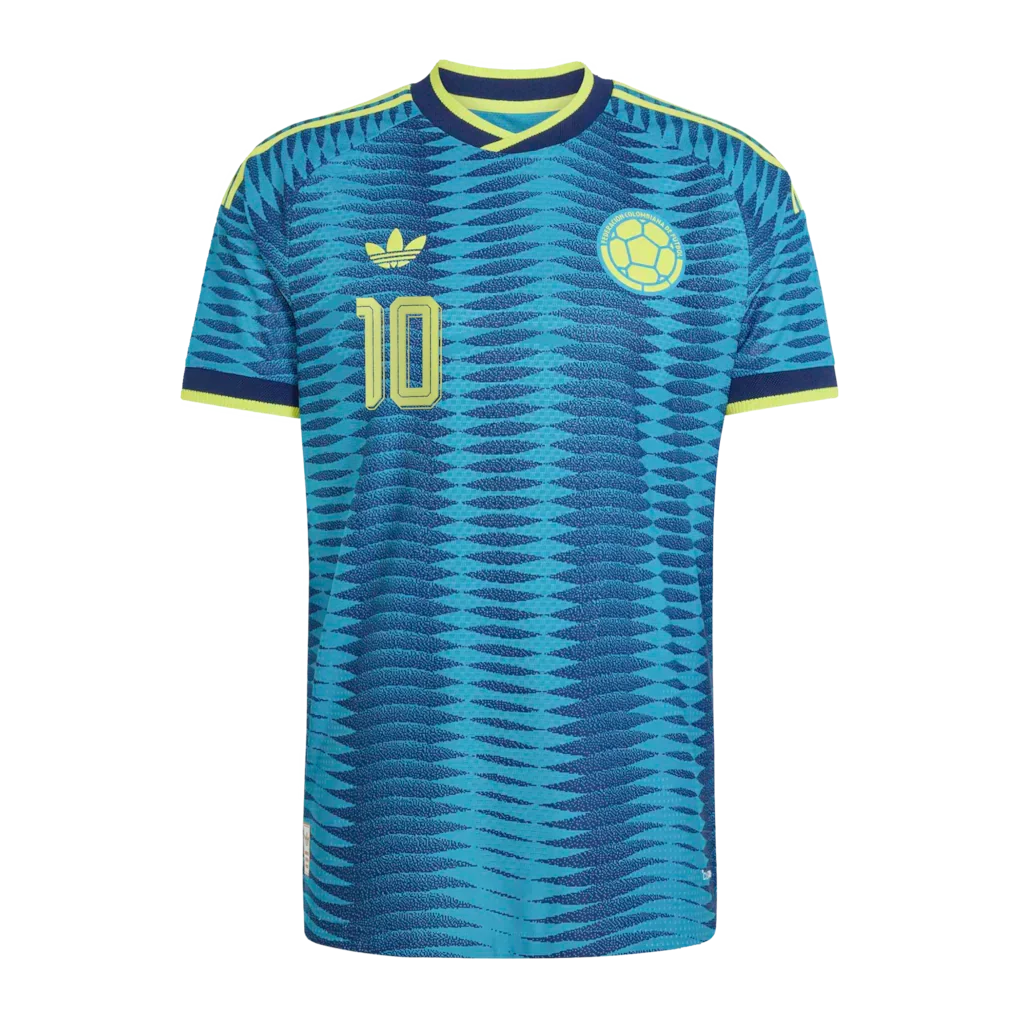 James Rodríguez Colombia National Team adidas 2026 Away On-Field Authentic Jersey - Turquoise