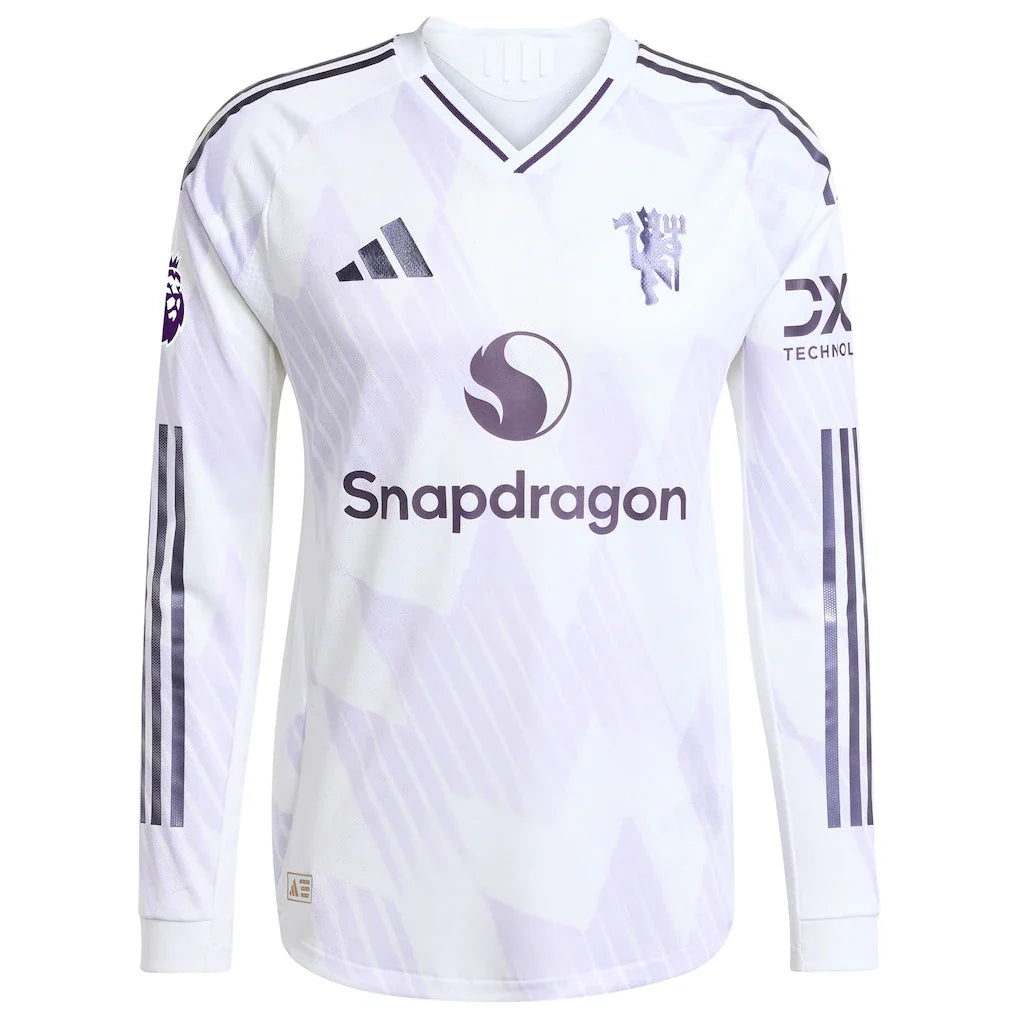 Alejandro Garnacho Manchester United adidas 2025/26 Away Authentic Long Sleeve Player Jersey - White