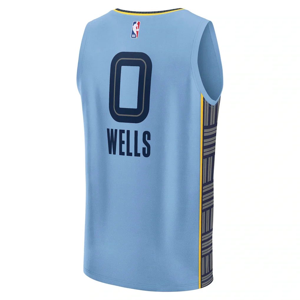 Jaylen Wells Memphis Grizzlies Fanatics Fast Break Replica Player Jersey - Statement Edition - Light Blue