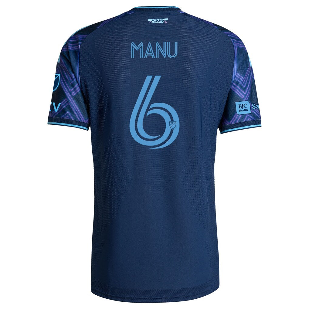 Manu García Sporting Kansas City adidas 2026 The 18th & Vine Kit On-Field Authentic Patch Jersey - Blue