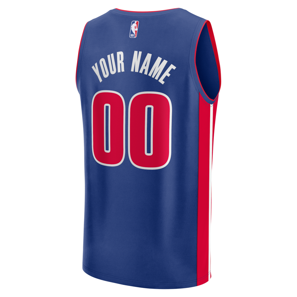 Detroit Pistons Fanatics Fast Break Custom Jersey - Icon Edition - Blue