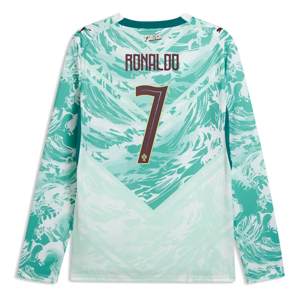 Cristiano Ronaldo Portugal National Team Puma 2026 Away Replica Long Sleeve Jersey - White