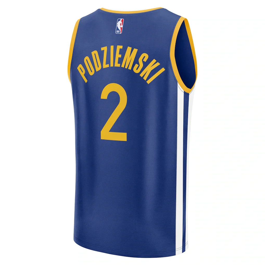 Brandin Podziemski Golden State Warriors Fanatics Fast Break Replica Player Jersey - Icon Edition - Royal