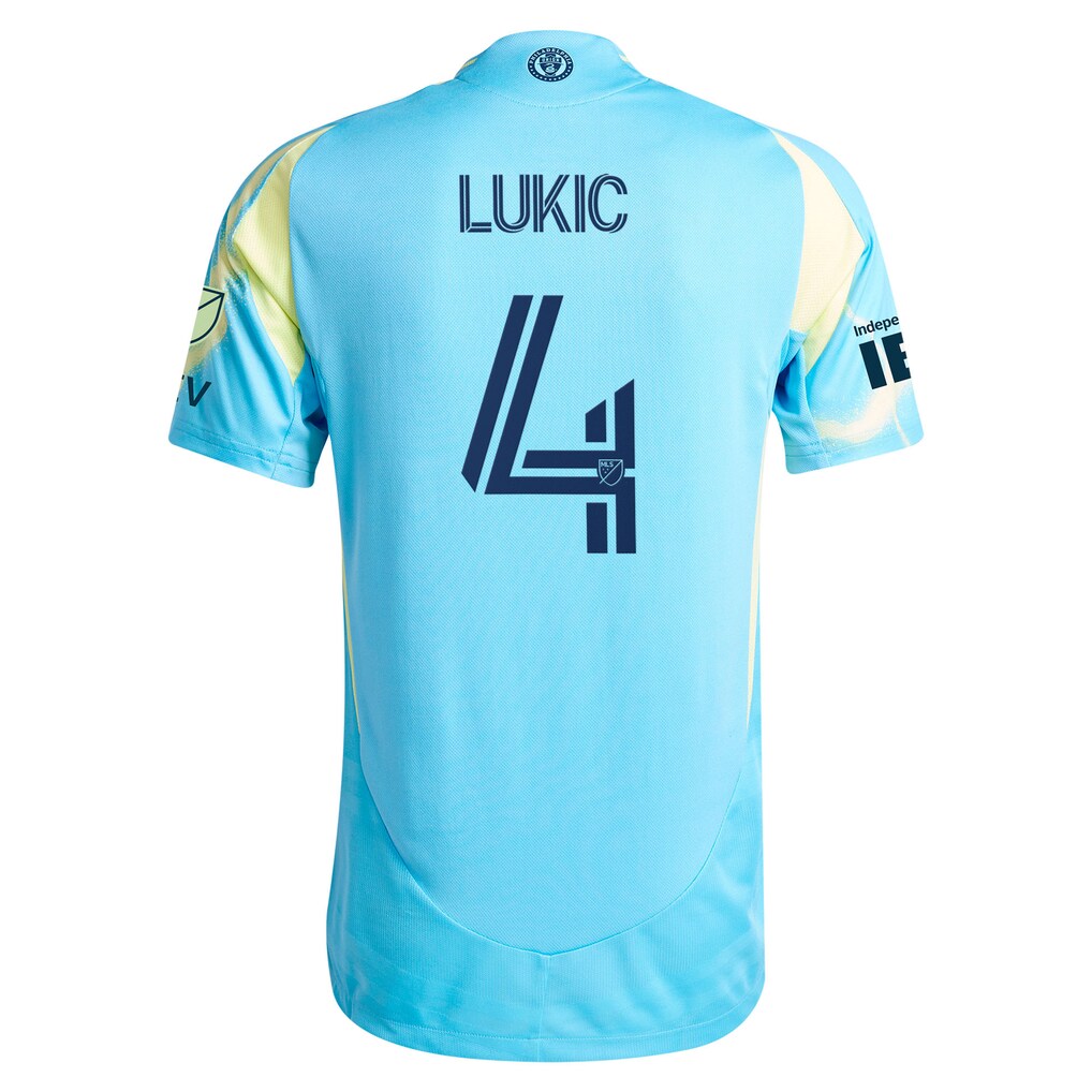 Jovan Lukić Philadelphia Union adidas 2025 The Voltage Kit On-Field Authentic Jersey – Blue