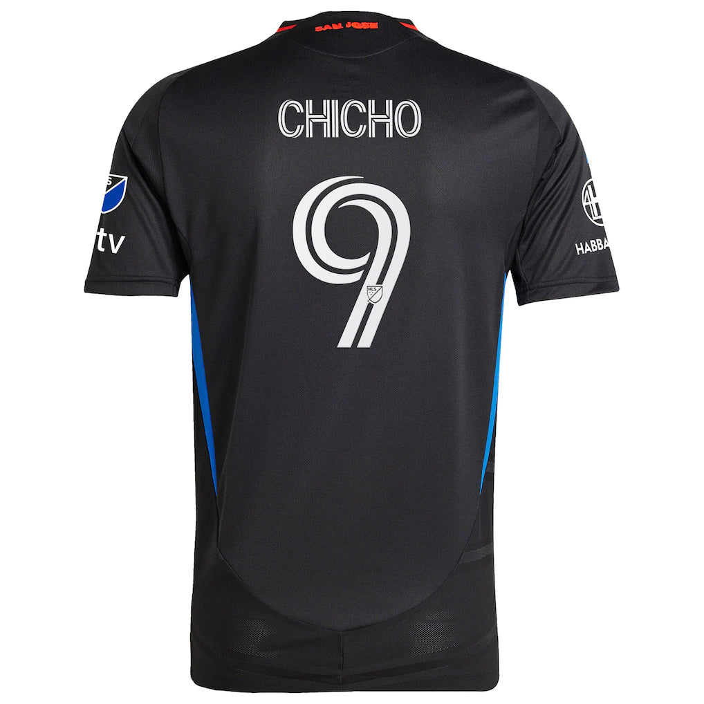 Cristian Arango San Jose Earthquakes adidas 2025 Headliner Authentic Player Jersey - Black