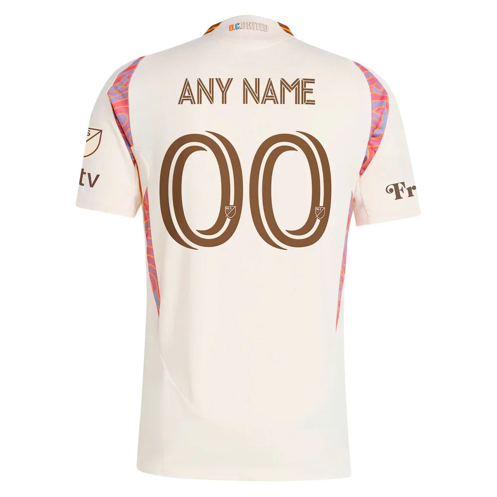 D.C. United adidas 2025 The Soul Kit On-Field Authentic Custom Jersey - Natural