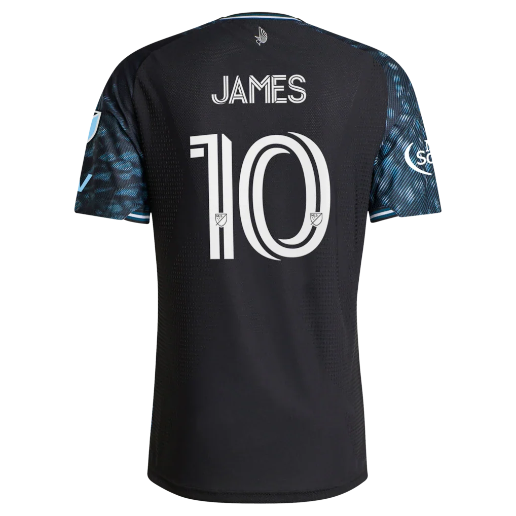James Rodriguez Minnesota United FC adidas 2026 The Decade Kit On-Field Authentic Patch Jersey - Black