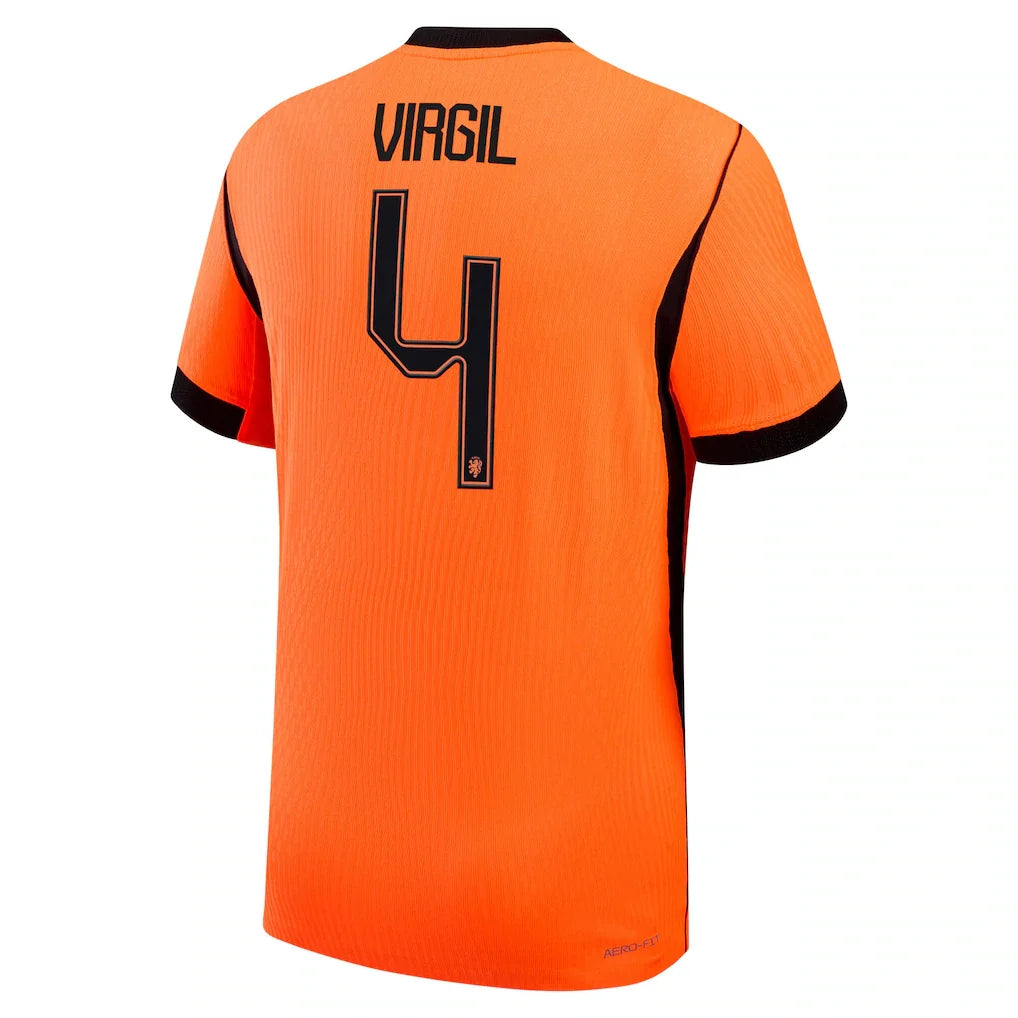 Virgil van Dijk Netherlands National Team Nike 2026 Home Match Authentic Jersey - Orange