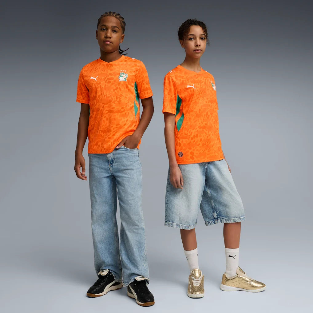 Ivory Coast National Team Puma Youth 2026 Home Replica Jersey - Orange