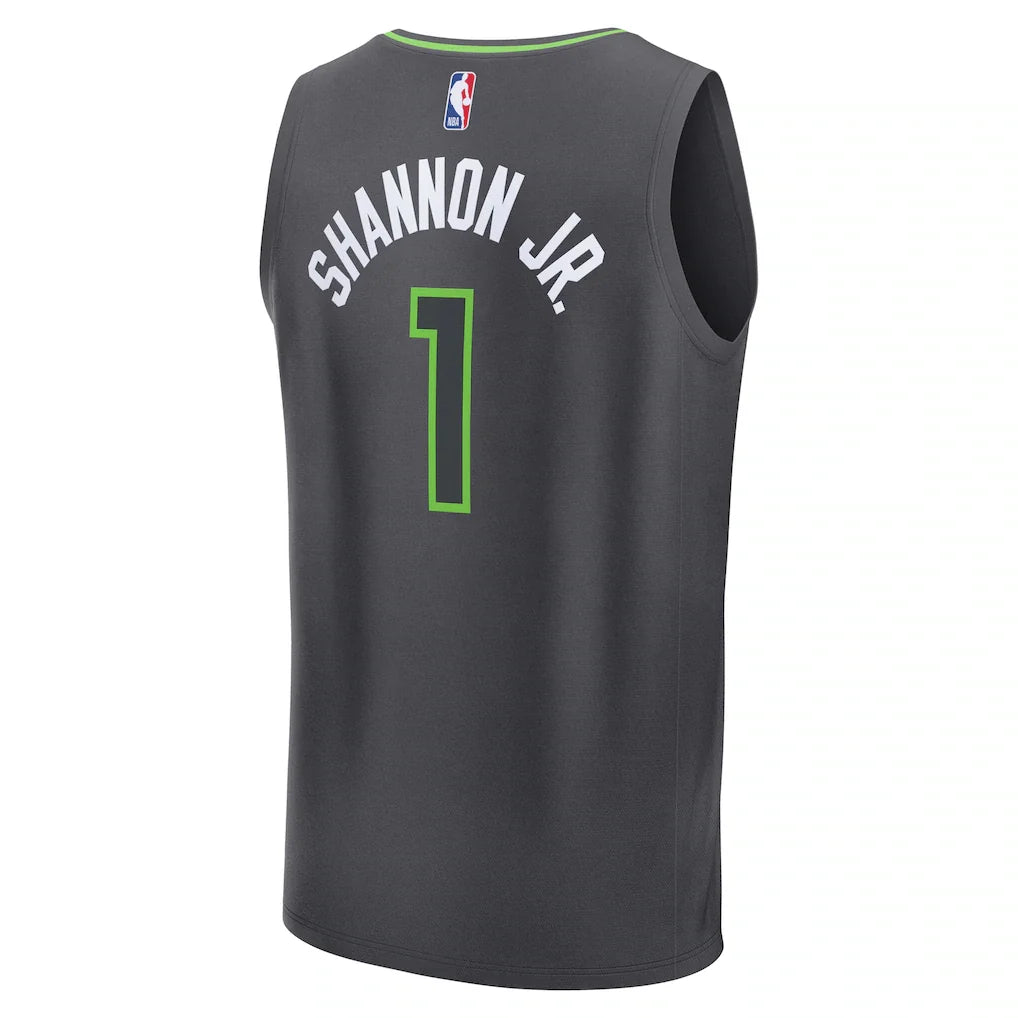 Terrence Shannon Jr. Minnesota Timberwolves Fanatics Fast Break Replica Jersey - Statement Edition - Anthracite