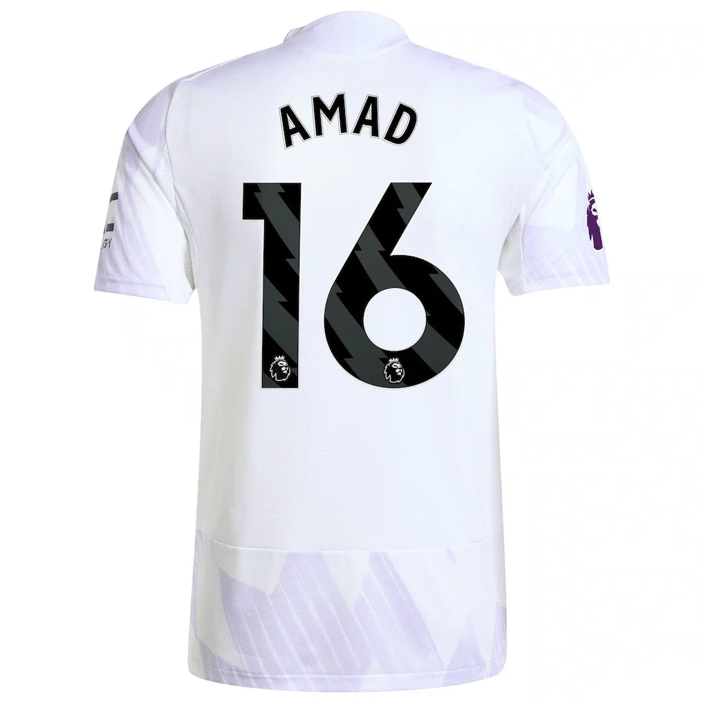 Amad Diallo Manchester United adidas 2025/26 Away Authentic Player Jersey - White