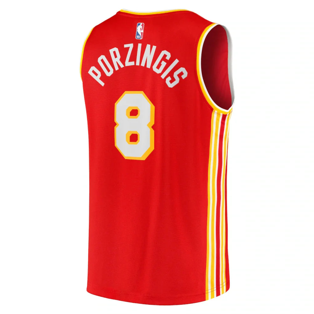 Kristaps Porziņģis Atlanta Hawks Fanatics Fast Break Replica Jersey - Red - Icon Edition