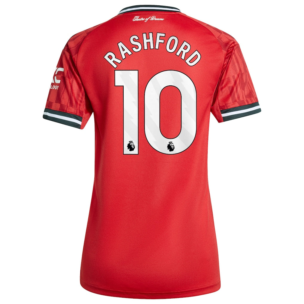 Marcus Rashford Manchester United adidas Women's Home 2025/26 Replica Player Jersey - Red