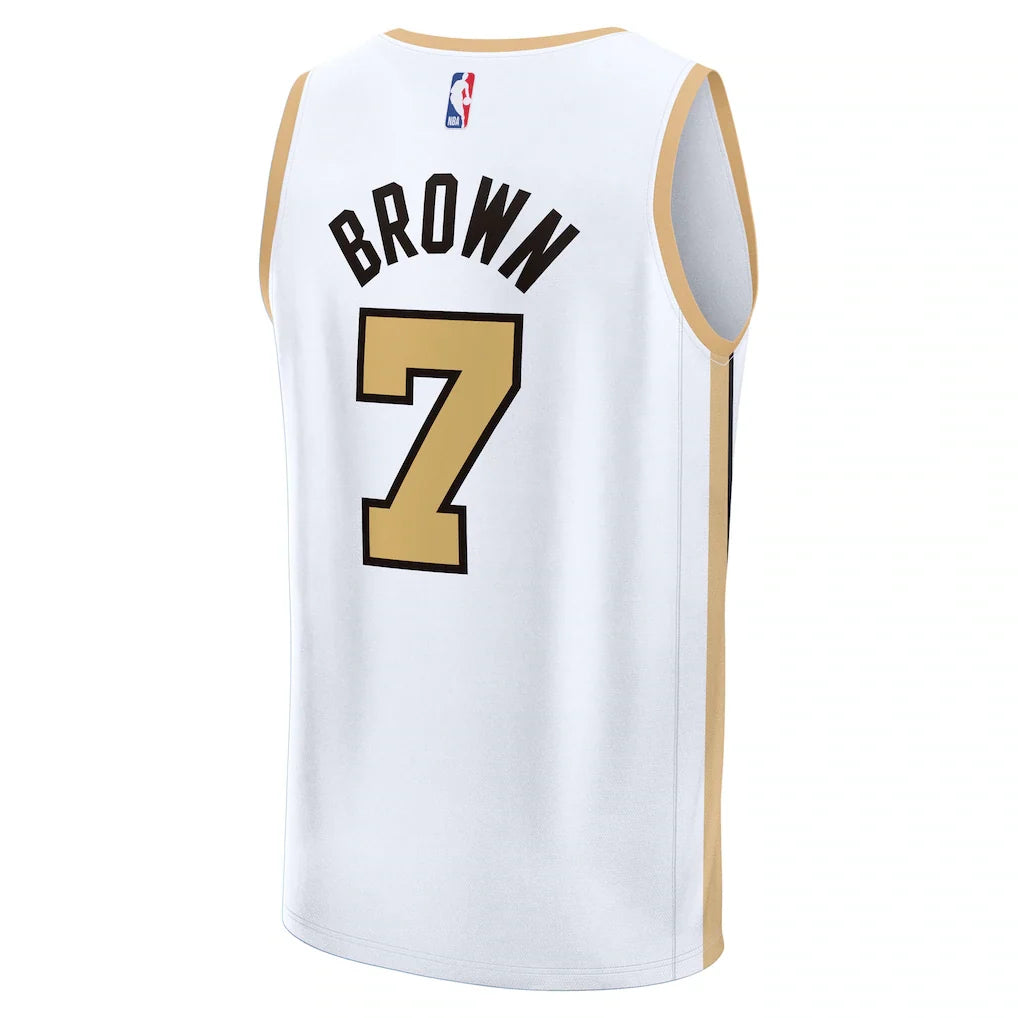 Jaylen Brown Boston Celtics Fanatics 2025/26 City Edition Fast Break Jersey - White