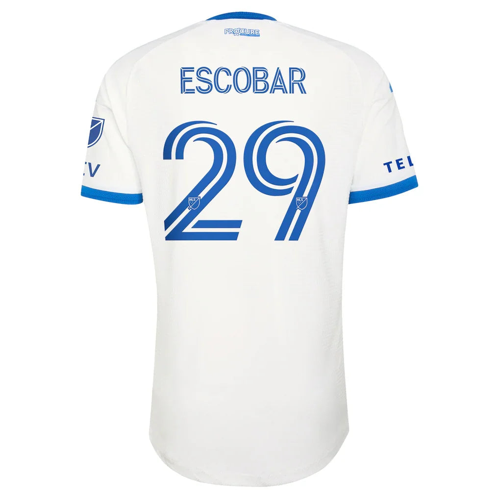 Franco Escobar CF Montreal adidas 2026 The Procure Jersey On-Field Authentic Patch Jersey - White