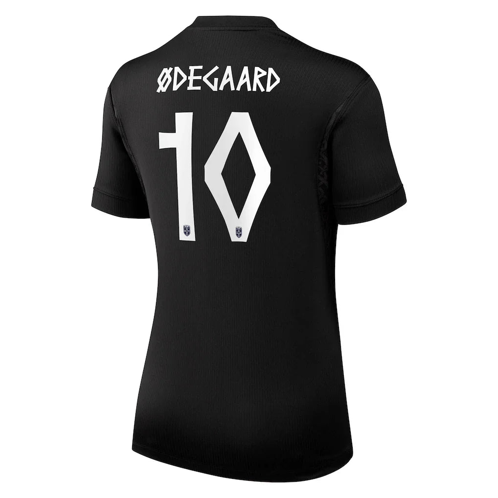 Martin Ødegaard Norway National Team Nike Women's 2026 Away Stadium Replica Jersey - Black