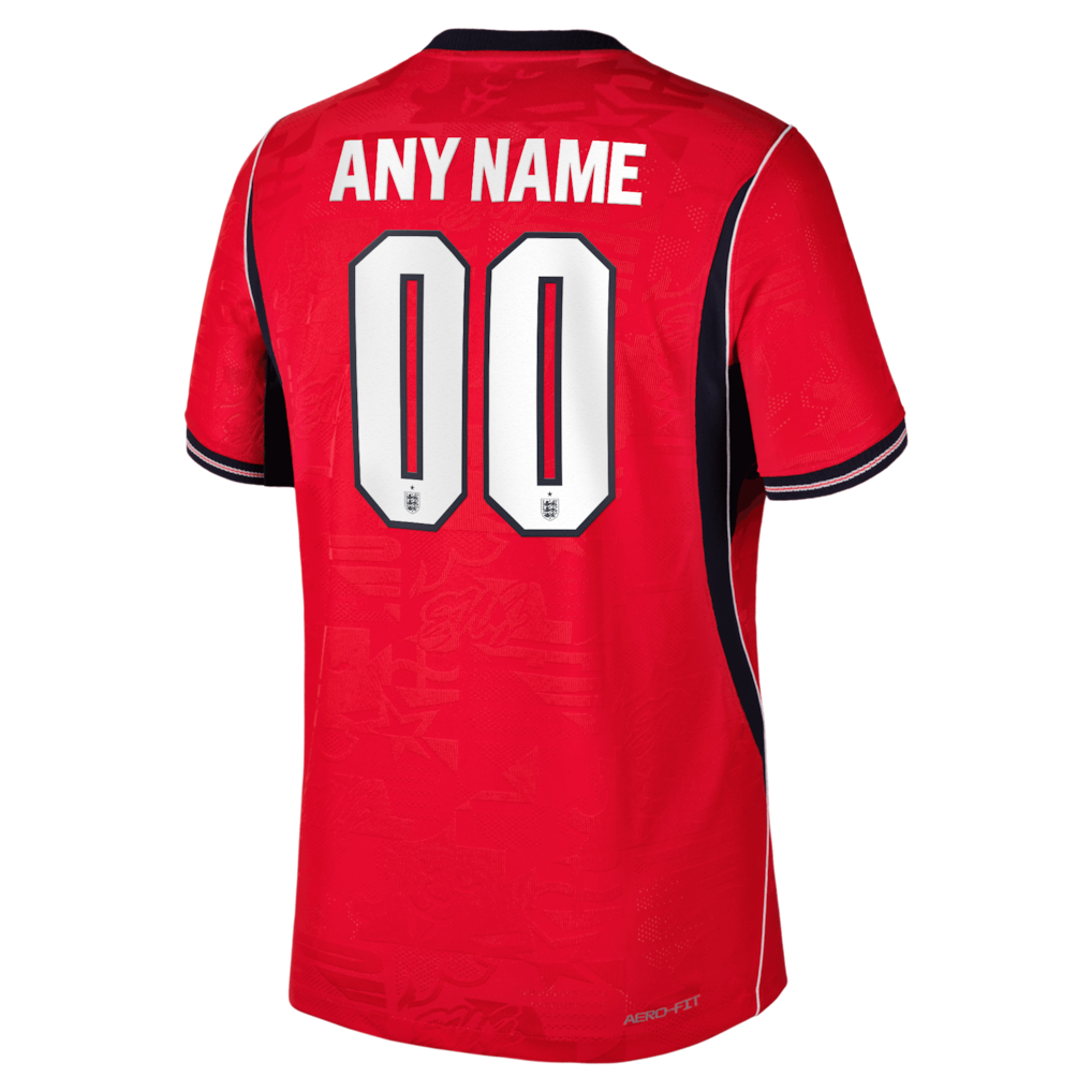 England National Team Nike 2026 Away Match Authentic Custom Jersey - Red