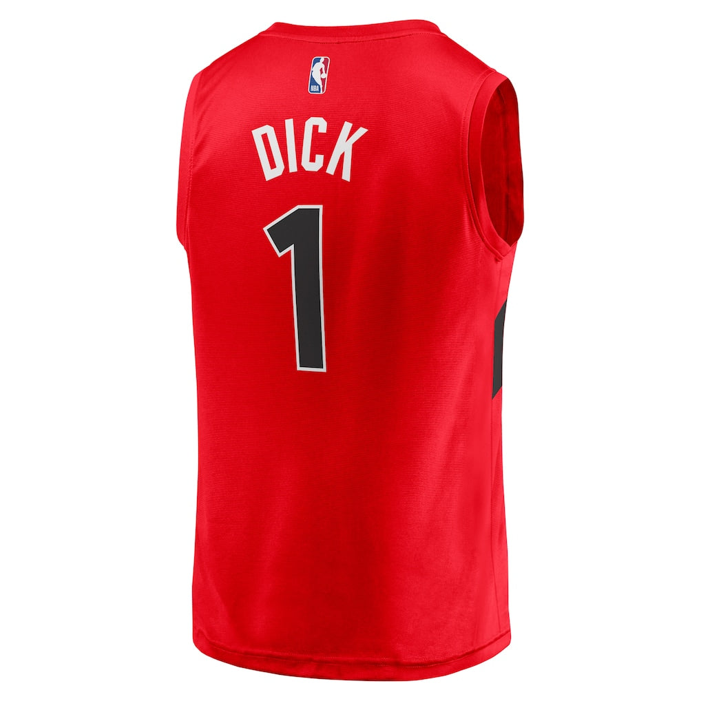 Gradey Dick Toronto Raptors Fanatics Fast Break Player Jersey - Icon Edition - Red