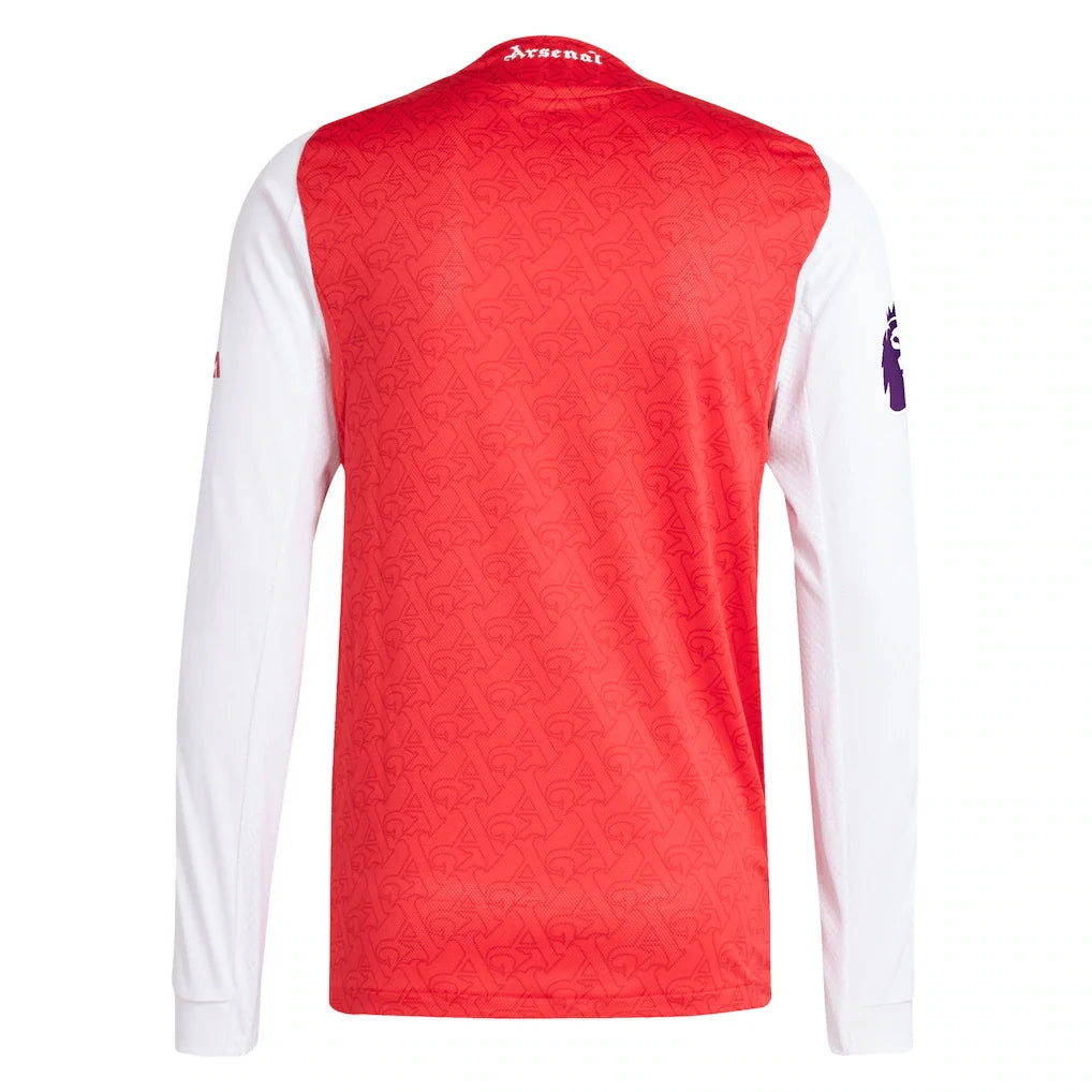 Arsenal adidas 2025/26 Home Authentic Long Sleeve Jersey - Red