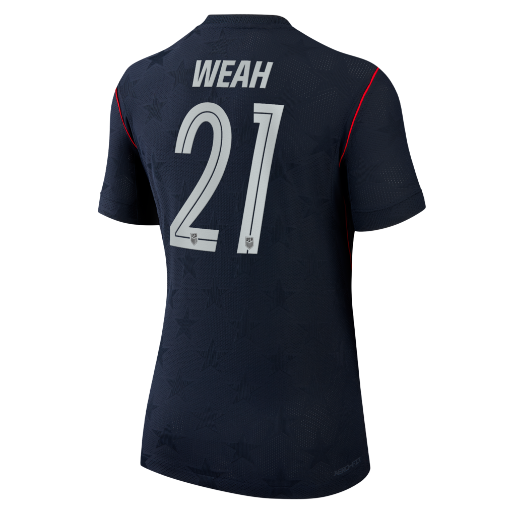 Timothy Weah USMNT Nike Women's 2026 Away Match Authentic Jersey - Blue