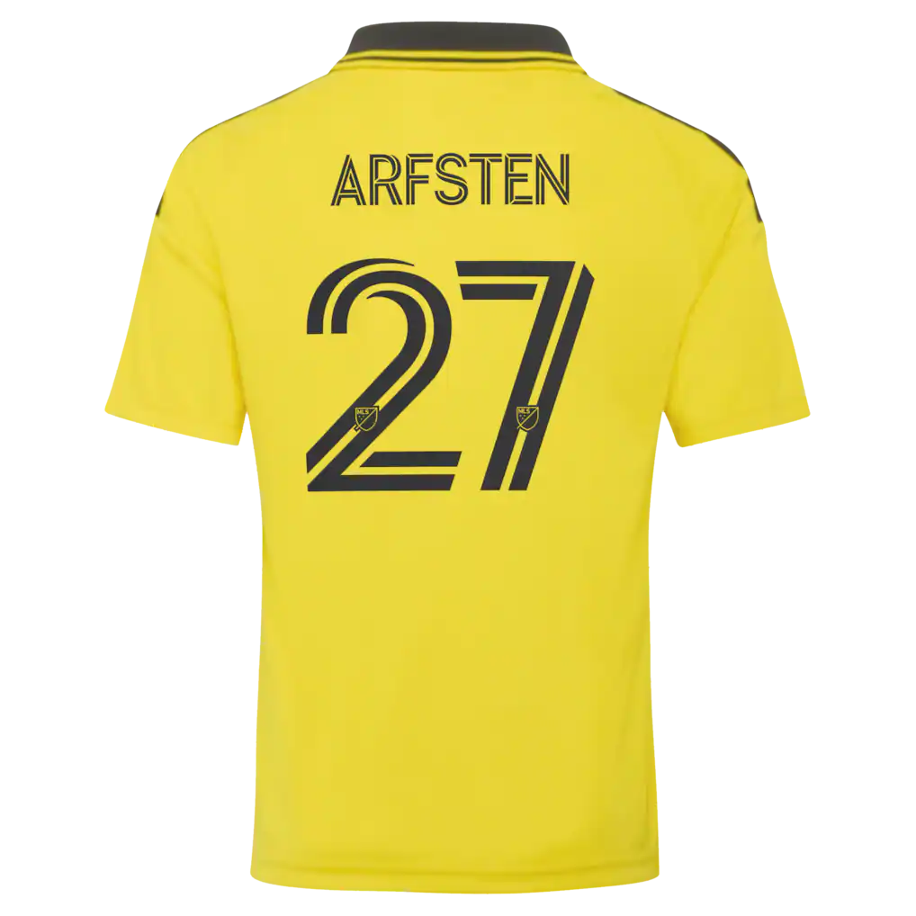 Maximilian Arfsten Columbus Crew adidas Youth 2026 The Crafted for Excellence Kit Replica Jersey - Yellow
